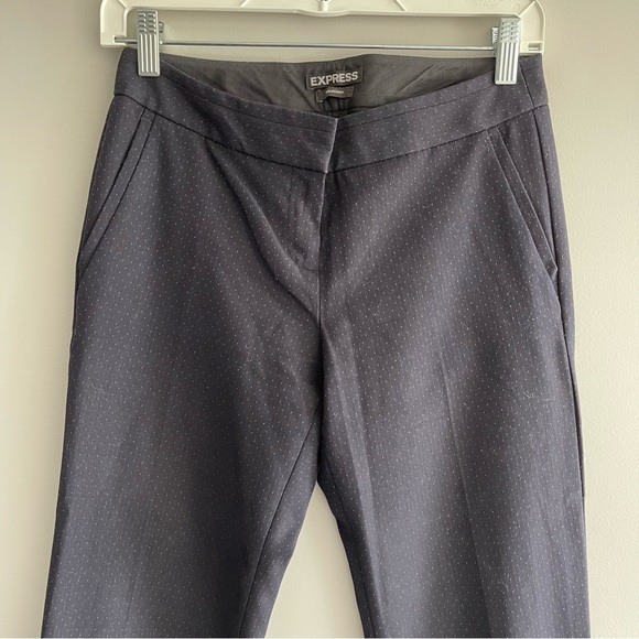 Express columnist blue patterned slacks dress pants - Picture 2 of 10
